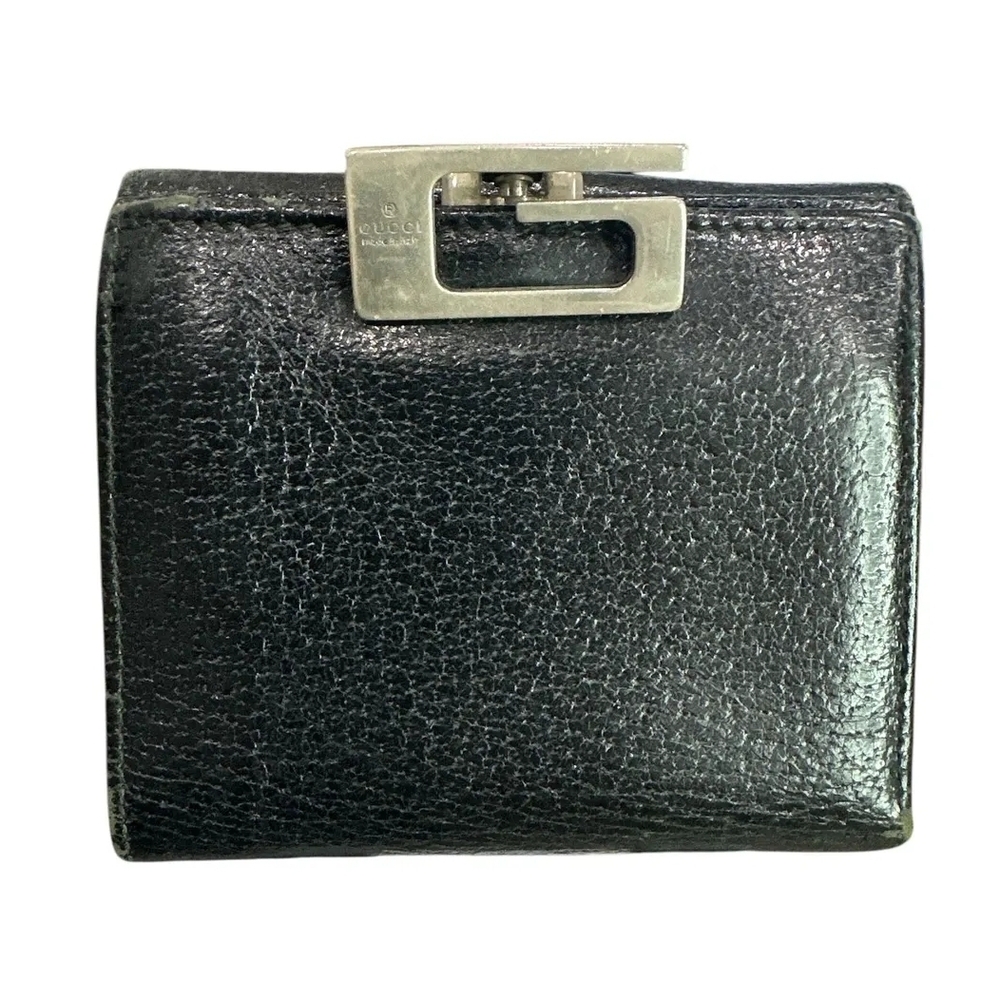 Gucci G-Clasp Black Leather Wallet